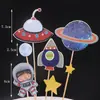 Astronauta Nave Espacial Foguete Ônibus Espacial Prato Espaço Cerâmica Macia Decoração Decoração de Bolo
