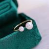 Zhuji Perla Bienestar Especial Explosiones Anillo de Perla de Agua Dulce Show Mano Blanco Diseño Nicho Viento Ins Anillo Ajustable