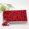 Dia das Mães flor de sabão rosa de três camadas atacado decoração de cabeça de flor de sabão caixa de presente buquê presente fabricantes de flores artificiais
