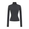 Top Térmico de Lana de Cuello Alto para Mujer, Nuevo Moda Otoño e Invierno Versátil Top Corto, Camiseta Ajustada de Manga Larga para Chicas Modernas