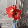 Alta qualidade Clivia flor artificial Zhu Dinghong sensação chinesa impressão 3D decoração de casa flor paisagismo flor falsa