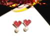 Pendientes de perlas elegantes con forma de corazón para niña, estilo coreano, nuevos, personalizados, populares en Internet, modernos, con diseño que combina con todo, pendientes de moda.