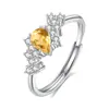 TEMU Explosions Anel Cor Estrela Tesouro de Prata Esterlina S925 Topázio Natural Granada Ametista Peridoto para Mulheres