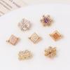 Zircônio que retém a cor Pulseira de Pérolas de Três Fileiras Contas Florais Espaçadoras Acessórios para Colar DIY Fivela Decorativa de Três Fileiras Material