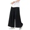 Pantalones Anchos de Verano Nuevos 2026 para Hombre Modernos Sueltos Rectos de Algodón Lino Pantalones de Lino para Hombre Talla Grande Traje Tang Lámpara