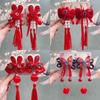 Horquilla para el pelo de Año Nuevo 2024 para niña, estilo Hanfu antiguo, roja, estilo chino, accesorios para el pelo para niña pequeña
