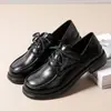 Zapatos de trabajo de cuero de doble uso para mujer, nuevo otoño 2026, mocasines versátiles de cordones, suela plana, estilo universitario británico