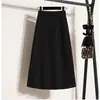 Ropa de Mujer Tallas Grandes Gordita Mm2025 Otoño e Invierno Nueva Moda Tendencia Cintura Alta Diseño Delgado Falda Plisada de Punto