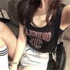 Camisola esportiva francesa pequena feminina, roupa externa para o verão, moda na internet, linda, costas nuas, base interna, top moderno e legal, costas pequenas