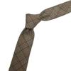 Gris Albaricoque Marrón Caqui Retro Café Cuadros Corbata de Hombre Atada a Mano Perezosa Cremallera Femenina Preppy Estilo Británico