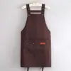 Avental de Cozinha Estilo Japonês Doméstico de Cozinha 2025 Novo Feminino Impermeável e à Prova de Óleo Catering Cafeteria Roupas de Trabalho Personalizadas