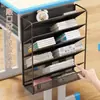 Estante de armazenamento para mesa, sem furos, para livros didáticos de estudantes, provas, mochilas, armazenamento de grande capacidade para mesa de dormitório