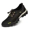 Sapatos Masculinos 2025 Verão Nova Moda Masculina Malha Respirável Casual Shoes Vazado Respirável Outdoor Wading Shoes