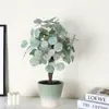 Plantas Verdes Simuladas, Árbol del Dinero de Lujo Accesible y Elegante, Adornos de Decoración para Sala de Estar Interior, Plantas Artificiales en Maceta, Paisajismo, Flores Artificiales, Plantas Biónicas