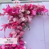 Nueva simulación de boda, flor terminada, línea roja rosa, decoración de flores falsas, conjunto de flores, accesorios de boda al por mayor