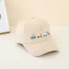 Chapéus Infantis Transfronteiriços Primavera e Outono Bebê Desenho Animado Boné com Aba Estilo Coreano Chapéu de Sol Bordado Boné de Baseball de Quatro Painéis