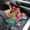 Navidad Inclinado Lindo Maillard Frijol Oso Peluche Llavero de Coche Colgante de Bolsa Colgante de Oso de Peluche Teddy