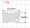 Venta caliente transfronteriza colgante de placa de identificación para perro de acero inoxidable hueco colgante de metal para collar de mascota regalo grabado láser