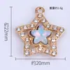 Pendente de Estrela de Cinco Pontas de Cristal Criativo Transfronteiriço Material para Acessórios DIY Liga de Metal Galvanizada Pulseira Colar Venda Direta da Fábrica