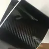 Película de Cambio de Color para Coche Negro Brillante Negro Mate Patrón de Fibra de Carbono PET Negro Piano Moldura Brillante Pegatina de Control Central Interior Modificación de Carrocería