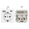 Accesorios de enchufe de interruptor de pared tipo 86 transfronterizos, marco de vidrio blanco y 52 módulos funcionales se pueden combinar libremente