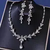 Conjunto Versátil de Dos Piezas de Lujo Ligero Hermoso Transfronterizo Europeo y Americano Collar Pendientes Vestido Fiesta de Noche Novia Accesorios para Vestido de Novia Venta al por Mayor