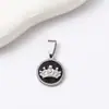 Accesorios de colgante con forma de corazón de acero inoxidable de alta venta transfronteriza, accesorios de joyería huecos con forma de corazón hechos a mano para collares personalizados DIY