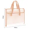 Bolsa Carpeta Acordeón Transparente Deli PM308, Bolsa de Almacenamiento para Exámenes de Gran Capacidad A4 con Botón de Presión, Bolsa Portátil Engrosada para Documentos para Estudiantes