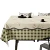 Mantel impermeable a cuadros retro americano, resistente al aceite, lavable, antideslizante, mantel rectangular para mesas de comedor y mesas de centro, disponible en varios colores