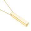 Amazon comercio exterior transfronterizo joyería acero inoxidable personalidad grabado en blanco tendencia collar colgante rectangular