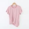 Nueva Camiseta de Modal de Manga Corta para Mujer de Principios de Otoño, Top Elegante y Versátil para Ropa Exterior