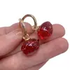 Pendientes Plateados Retro Franceses Coloridos de Gota de Aceite Pendientes de Lujo Rojo Otoño e Invierno Pendientes de Perlas de Alta Gama Pendientes