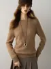 Suéter de cashmere 100% puro de sete agulhas espessado para mulheres, gola redonda, mangas compridas, tricô pullover, casual, versátil, camada base