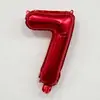 Globos de Papel de Aluminio con Letras y Números Rojos de 16 pulgadas Decoración para Primer Cumpleaños Boda Globos de Papel de Aluminio Venta al por Mayor