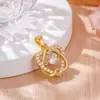 Colgante Dinámico de Doble Corazón Transfronterizo con un Toque de Lujo, Modernos y Tendencia Accesorios para Joyería DIY con Forma de Corazón, Venta Directa de Fábrica