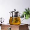 Infusor de Chá de Aço para Xícara de Vidro, Xícara para Infusão de Chá de Flor, Separador de Chá de Vidro de Borossilicato Alto, Separação de Chá e Água, Design Moderno e Simples