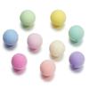 Color Macaron Flocado Agujero Recto Cuenta Redonda Joyería Agujero 2.5mm DIY Cadena para Teléfono Móvil Colgante para Coche Materiales para Abalorios Accesorios