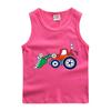 Chaleco para niño verano nuevo camiseta sin mangas para niño algodón ligero transpirable patrón de excavadora ropa de moda para niños