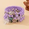 Pulseira de Contas com Árvore da Vida Multicamadas Atacado para Mulheres, Moda Criativa Boêmia com Cristal de Imitação