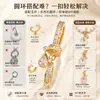 Ouro Cobre Banhado a Ouro Zircônia Fecho Universal Dupla Face Pingente de Segurança Colar de Alta Qualidade Pulseira Acessórios de Joias DIY