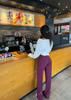 Calça Esportiva Fitness Yoga Pilates Drapê Super Confortável com Zíper para Meninas Latte Pura para Mulheres com Cintura Pequena