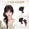 Moño Redondo para el Cabello con Pinza de Garra, Estilo Drama Coreano Vintage, Cabello Ultra Largo y Despeinado, Moño Esponjoso Perezoso