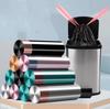 Bolsa de Basura con Cordón Doméstica Engrosada Portátil Cocina Dormitorio Bolsa de Limpieza Enrollado Automático Grande Bolsa de Basura Negra Lote