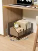 Estante de almacenamiento multi-capa para debajo del escritorio, estante para guardar bolsas de libros, gabinete de almacenamiento de oficina con ruedas, carrito pequeño móvil para snacks