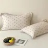 Fundas de Almohada Cómodas de Algodón Estilo Coreano, un Par para Uso en Casa, Funda para Almohada Individual de Adulto, Algodón Puro, 48X74, Dos Piezas