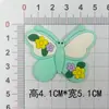 Parche de Flor Mariposa Colorido de Pegamento Suave de PVC Pegamento en Crema Funda para Teléfono Móvil Flor para Zapato Agujero para Pasador de Pelo Zapato Accesorios de Joyería DIY