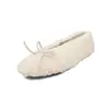 Sensación Suave Moño Moda Femenina 2026 Otoño/Invierno Nuevos Zapatos Individuales de Piel Planos Redondos de Punta Tacón Plano Slip-on de Piel