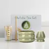 Tazón de matcha de cerámica transfronterizo con pico, batidor de té estilo japonés, cepillo de matcha de bambú, juego de ceremonia de té de la dinastía Song, juego de 100 piezas en una caja