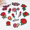 Patches de Bordado DIY de Rosa Bordada em Computador, Flor de Ameixa, Girassol, Bordados para Roupas, Sapatos, Chapéus, Patches de Tecido Feitos à Mão