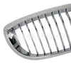 Adecuado para Serie 3 E46 02-05 Parrilla Frontal Modificada de una Barra con Marco Plateado y Núcleo Plateado Parrilla de Admisión para Serie 3 E46 de 2 Puertas Modelo Temprano